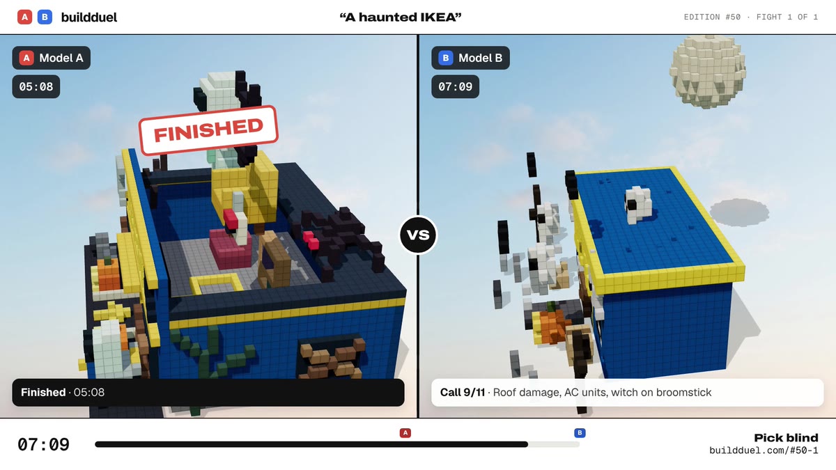 Both builds of “A haunted IKEA”