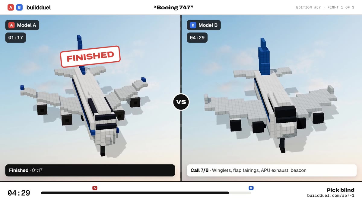 Both builds of “Boeing 747”